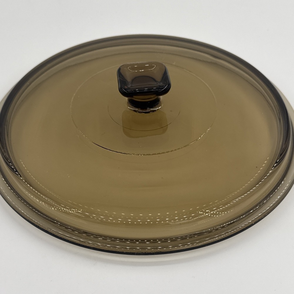 Anchor Hocking Amber Replacement Glass‎ Lid 7.75" D Pot/Pan Square Shape Handle